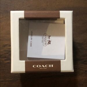 Coach Cream and Brown Necklace Box
